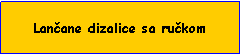 Text Box: Lančane dizalice sa ručkom